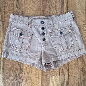 American Eagle Outfitters tan/Brown Cargo Shorts Tom Girl Shortie